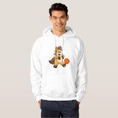 Paarden als Voetbalspeler met Voetbal Hoodie (Voorkant volledig)