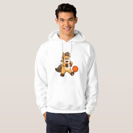 Paarden als Voetbalspeler met Voetbal Hoodie (Voorkant volledig)