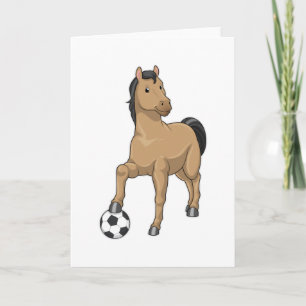 Paarden als Voetbalspeler met Voetbal Kaart