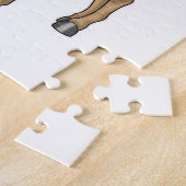 Paarden als Voetbalspeler met Voetbal Legpuzzel (Zijkant)