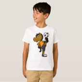 Paarden als Voetbalspeler met Voetbal T-shirt (Voorkant volledig)