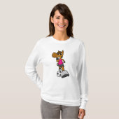 Paarden als Voetbalspeler met Voetbal T-shirt (Voorkant volledig)