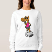 Paarden als Voetbalspeler met Voetbal Trui (Voorkant)