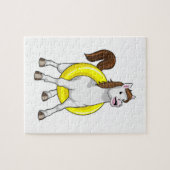 Paarden als zwemmer met Lifebouy Legpuzzel (Horizontaal)