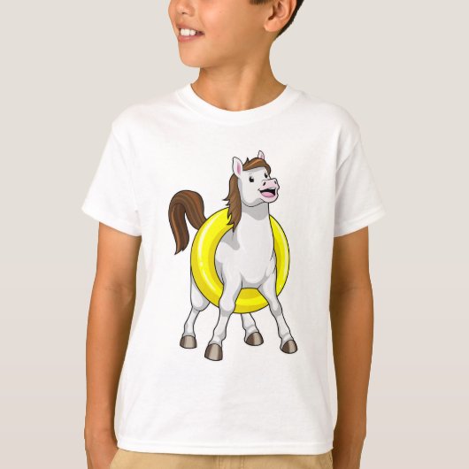Paarden als zwemmer met Lifebouy T-shirt (Voorkant)