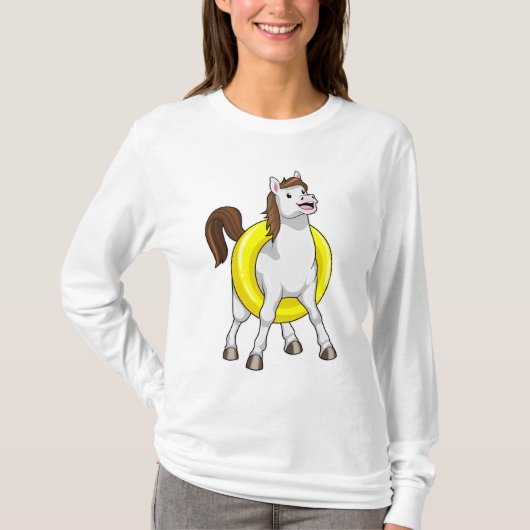 Paarden als zwemmer met Lifebouy T-shirt (Voorkant)