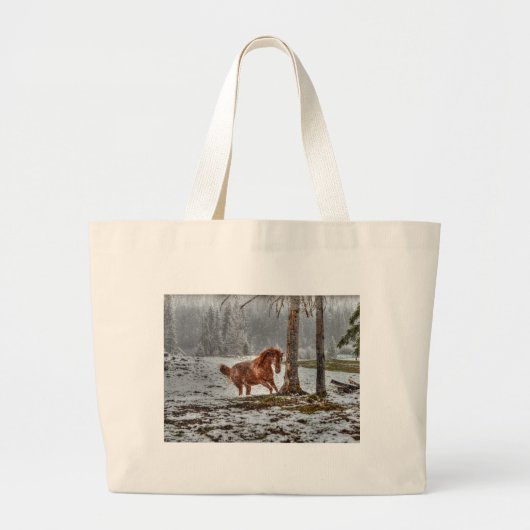Paarden - Amerikaans Western thema Grote Tote Bag (Voorkant)