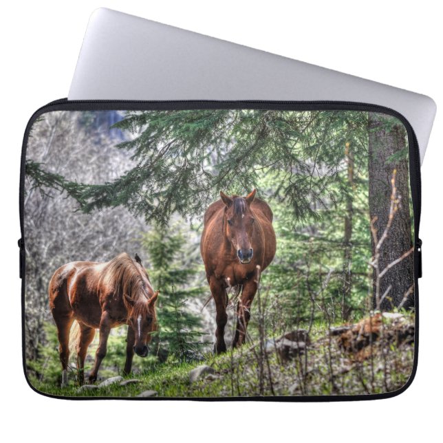 Paarden - Amerikaans Western thema Laptop Sleeve (Voorkant)