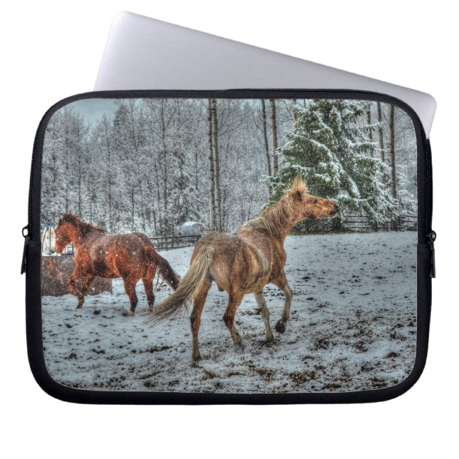 Paarden - Amerikaans Western thema Laptop Sleeve (Voorkant)