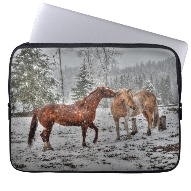 Paarden - Amerikaans Western thema Laptop Sleeve (Voorkant)