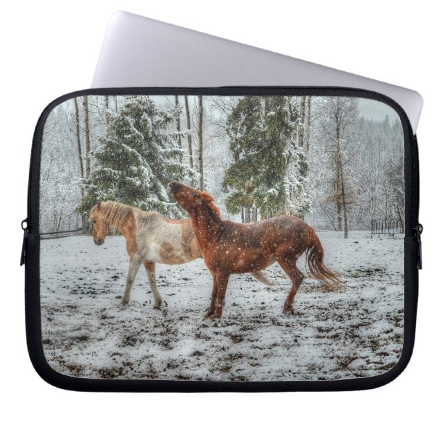 Paarden - Amerikaans Western thema Laptop Sleeve (Voorkant)