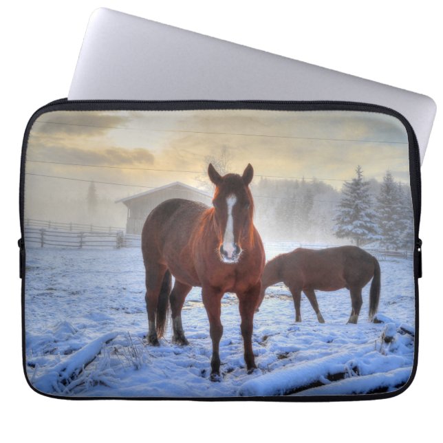 Paarden - Amerikaans Western thema Laptop Sleeve (Voorkant)