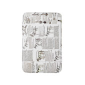 Paarden Antiek Adverteren krantenkunst Badmat (Voorkant Verticaal)