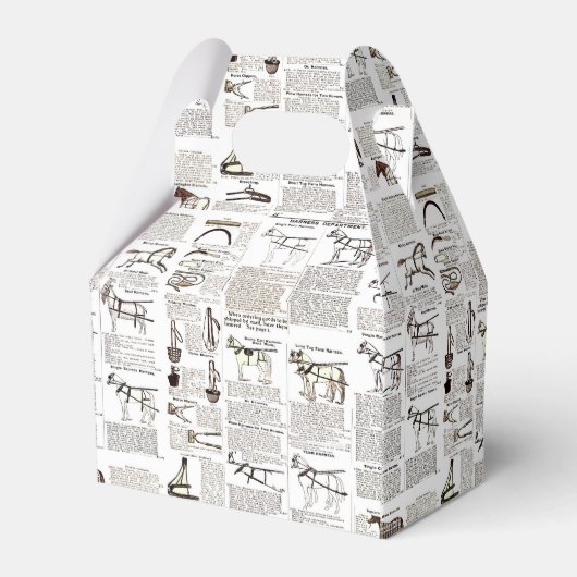 Paarden Antiek Adverteren krantenkunst Bedankdoosjes (Achterkant)