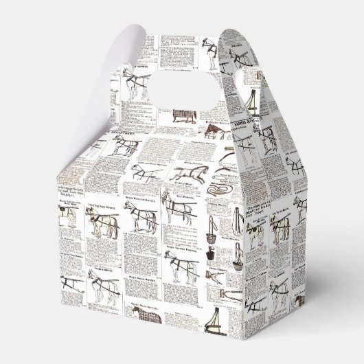 Paarden Antiek Adverteren krantenkunst Bedankdoosjes (Voorkant Zijde)