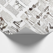 Paarden Antiek Adverteren krantenkunst Cadeaupapier (Hoek)