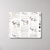 Paarden Antiek Adverteren krantenkunst Canvas Afdruk (Voorkant)