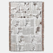 Paarden Antiek Adverteren krantenkunst Deken (Voorkant Verticaal)