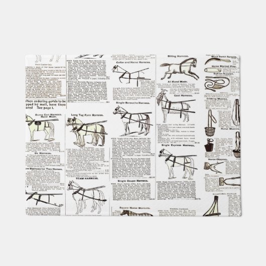 Paarden Antiek Adverteren krantenkunst Deurmat (Voorkant)