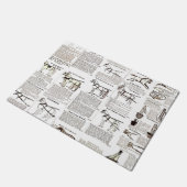 Paarden Antiek Adverteren krantenkunst Deurmat (Schuin)