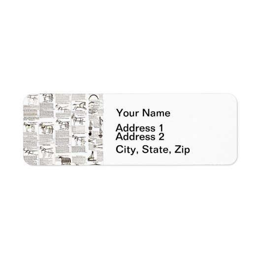 Paarden Antiek Adverteren krantenkunst Etiket (Voorkant)