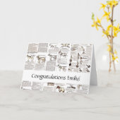 Paarden Antiek Adverteren krantenkunst Kaart (Gele Bloem)