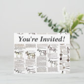 Paarden Antiek Adverteren krantenkunst Kaart (Staand voorkant)