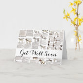 Paarden Antiek Adverteren krantenkunst Kaart (Gele Bloem)