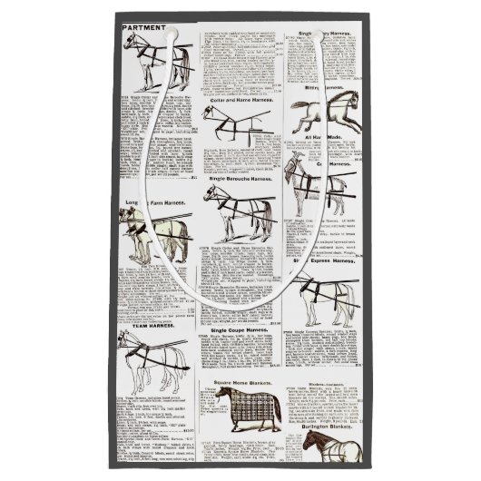 Paarden Antiek Adverteren krantenkunst Klein Cadeauzakje (Voorkant)