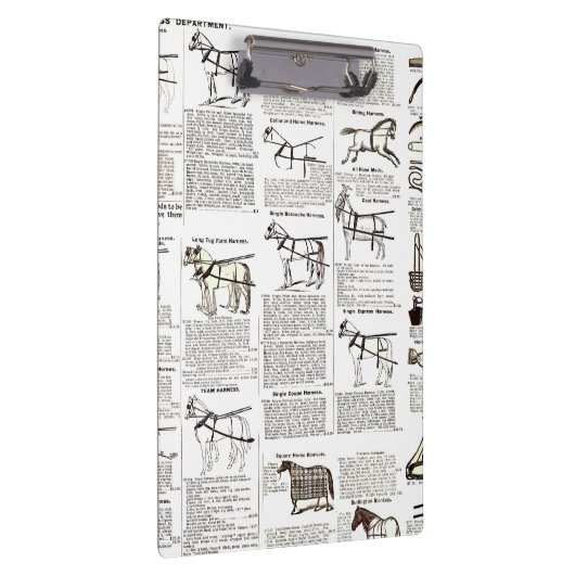 Paarden Antiek Adverteren krantenkunst Klembord (Rechts)