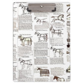 Paarden Antiek Adverteren krantenkunst Klembord (Voorkant)