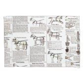 Paarden Antiek Adverteren krantenkunst Kussensloop (Voorkant)