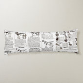 Paarden Antiek Adverteren krantenkunst Lichaamskussen (Achterkant)