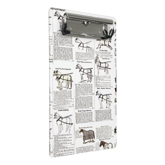 Paarden Antiek Adverteren krantenkunst Mini Klembord (Schuin)