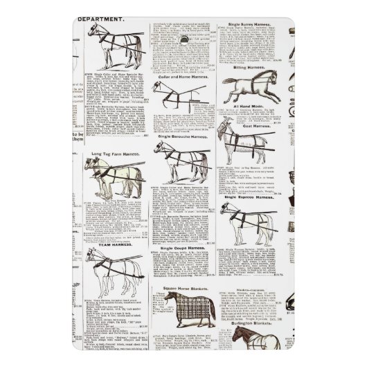Paarden Antiek Adverteren krantenkunst Mini Klembord (Achterkant)