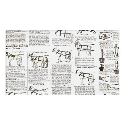 Paarden Antiek Adverteren krantenkunst Naambadge (Voorkant)