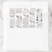 Paarden Antiek Adverteren krantenkunst Rechthoekige Sticker (Tas)