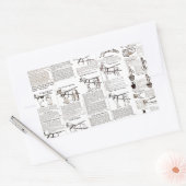 Paarden Antiek Adverteren krantenkunst Rechthoekige Sticker (Envelop)