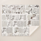 Paarden Antiek Adverteren krantenkunst Sherpa Deken (Voorkant (horizontaal))