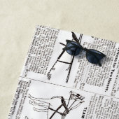 Paarden Antiek Adverteren krantenkunst Strandlaken (In situ)