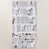 Paarden Antiek Adverteren krantenkunst Strandlaken (Voorkant)