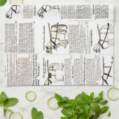 Paarden Antiek Adverteren krantenkunst Theedoek (Gevouwen)