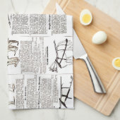 Paarden Antiek Adverteren krantenkunst Theedoek (Quarter Fold)