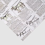 Paarden Antiek Adverteren krantenkunst Tissuepapier (Detail)