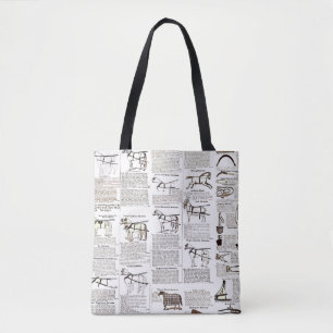 Paarden Antiek Adverteren krantenkunst Tote Bag