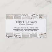 Paarden Antiek Adverteren krantenkunst Visitekaartje (Achterkant)