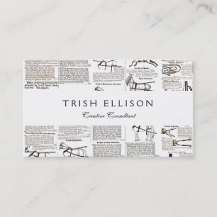 Paarden Antiek Adverteren krantenkunst Visitekaartje