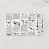 Paarden Antiek Adverteren krantenkunst Visitekaartje (Achterkant)