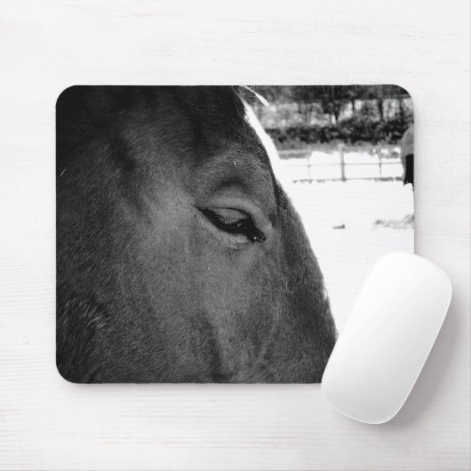 Paarden B&W Muismat (Met muis)