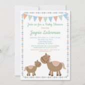 Paarden Baby shower Uitnodiging Land Boy Blue (Voorkant)